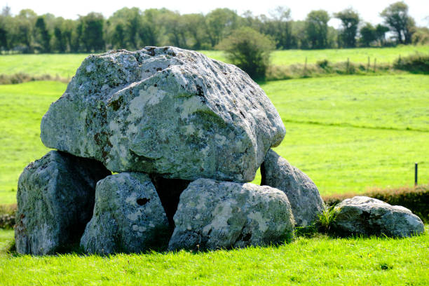 grób na cmentarzu carrowmore megalithic, hrabstwo sligo, irlandia. - carrowmore zdjęcia i obrazy z banku zdjęć