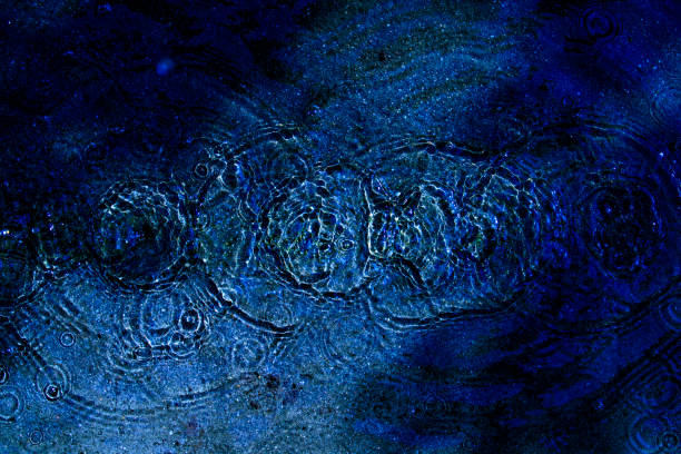 istock Waters, pudlle, drops, light and circles in blue 1217988963