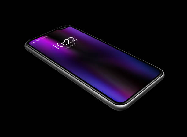 istock All screen smartphone mockup isolated on black. 3D render 1217990283