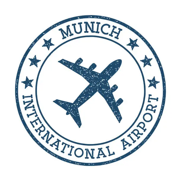 Vector illustration of Munich International Airport logo.
