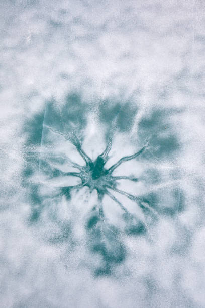 istock The pattern on the ice in the shape of a flower 1217992121