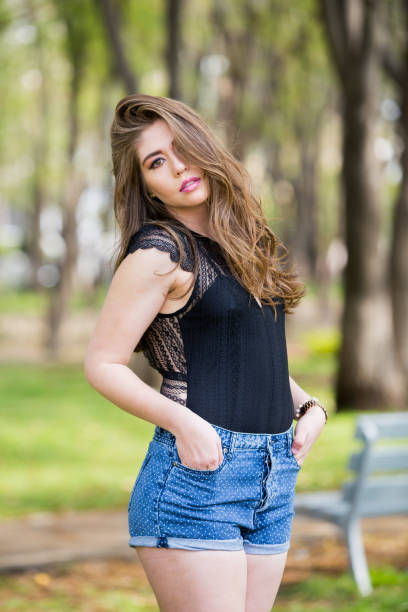 istock Woman wearing urban style clothes 1217992785