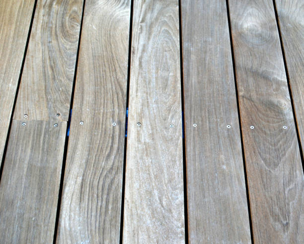 istock Hard wood patio planks 1217995748