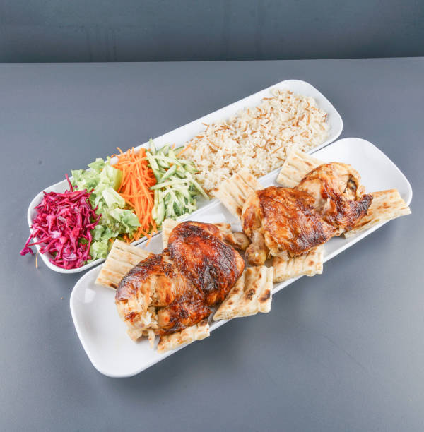 istock chicken baken oven next to it pilaf menu 1217995951