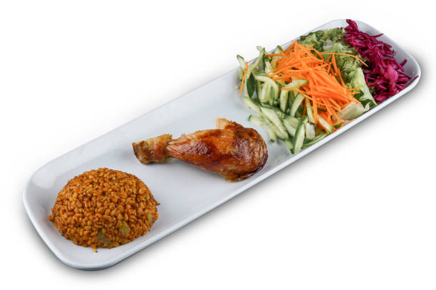 istock chicken baken oven next to it pilaf menu 1217999610