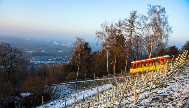 Oldest funicular railway in Germany from Durlach The oldest cable Railway in Germany, Turmberg Durlach, Karlsruhe karlsruhe durlach stock pictures, royalty-free photos & images