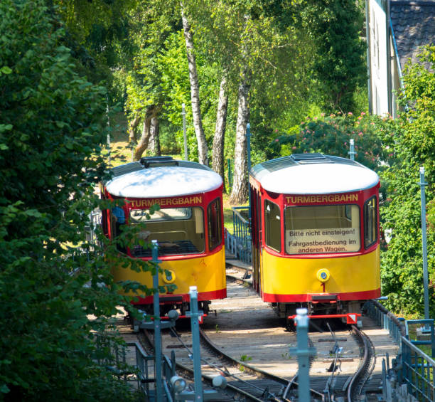 Oldest funicular railway in Germany from Durlach to Turmberg The oldest cable Railway in Germany, Turmberg Durlach, Karlsruhe karlsruhe durlach stock pictures, royalty-free photos & images