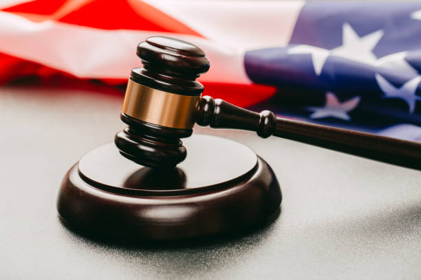 istock the judge gavel and background with usa flag 1218006352