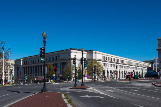 A deserted Union Station in Washington DC