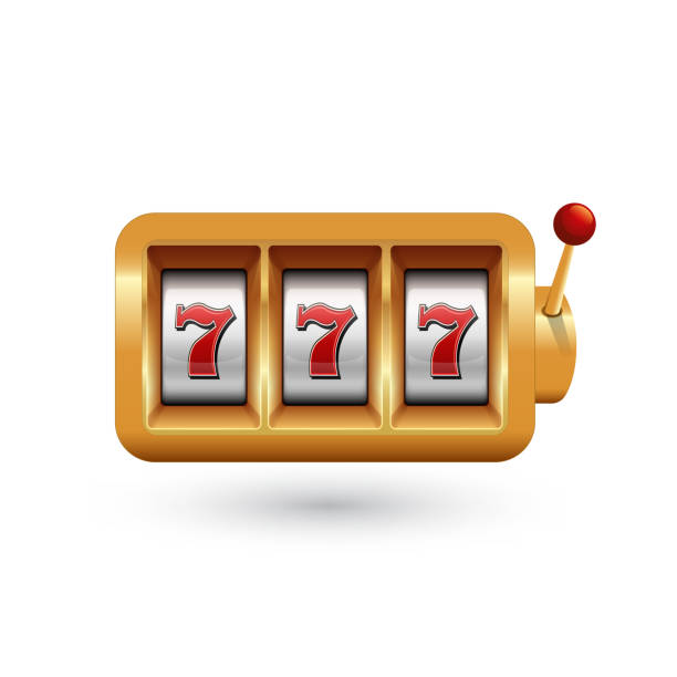 istock Slots 777 casino jackpot isolated on white background. 1218007890