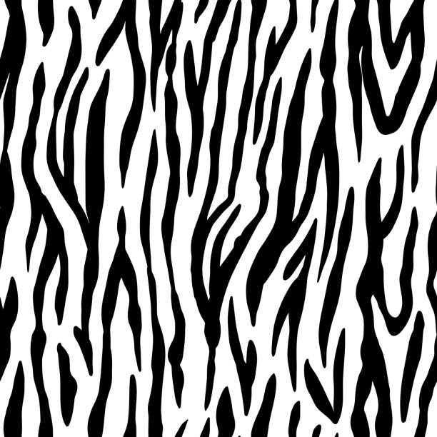 istock Animal seamless pattern. Zebra texture. Mammals Fur. Print skin. Striped Predator Camouflage. Printable Background. Vector illustration 1218008535