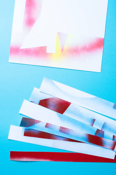 istock Abstract background of colored paper shapes. 1218009687