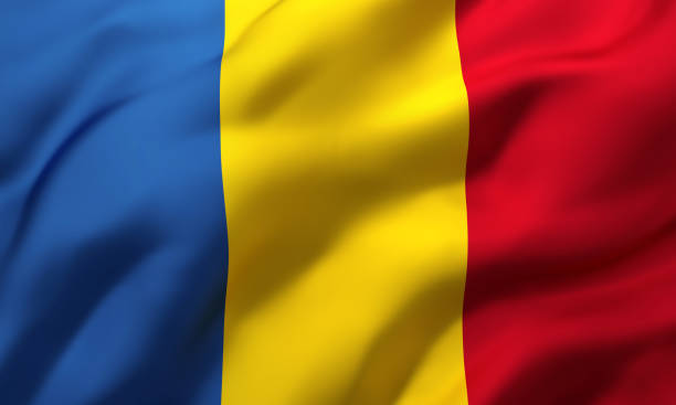 istock Flag of Romania blowing in the wind 1218009996