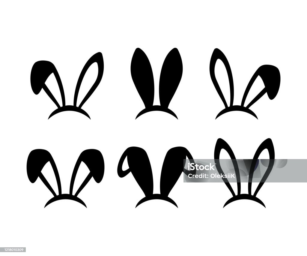 Collezione Bunny Ears Icone Delle Orecchie Da Coniglietto Isolato Vettore -  Immagini vettoriali stock e altre immagini di Orecchie da coniglio - iStock