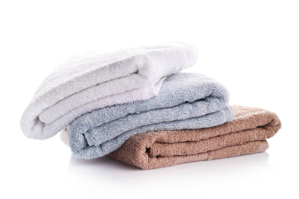 istock Clean and fresh bath towels 1218017055