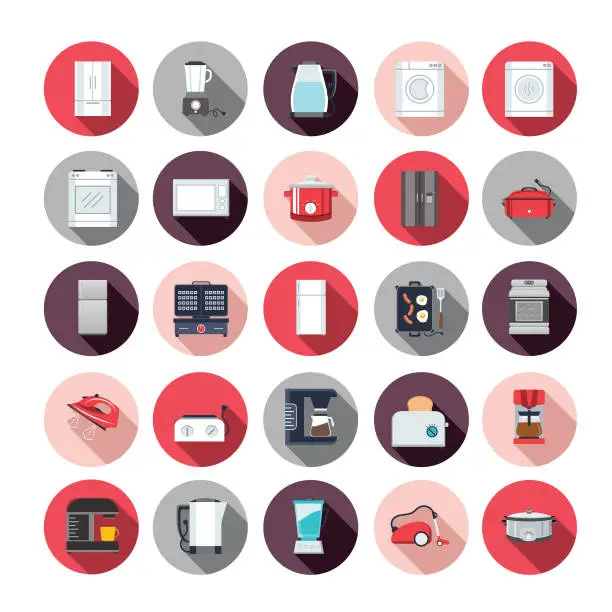 Vector illustration of Flat Design Home Appliance Icon