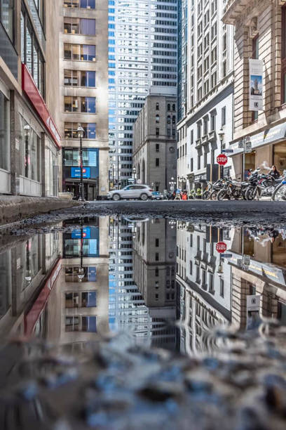istock reflection of a side street in Toronto 1218018950