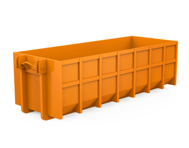 Construction Dumpster Isolated Construction Dumpster isolated on white background. 3D render industrial garbage bin stock pictures, royalty-free photos & images