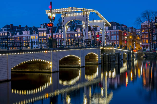 istock The Tiny Bridge at sunset in Amsterdam the Netherlands 1218019713