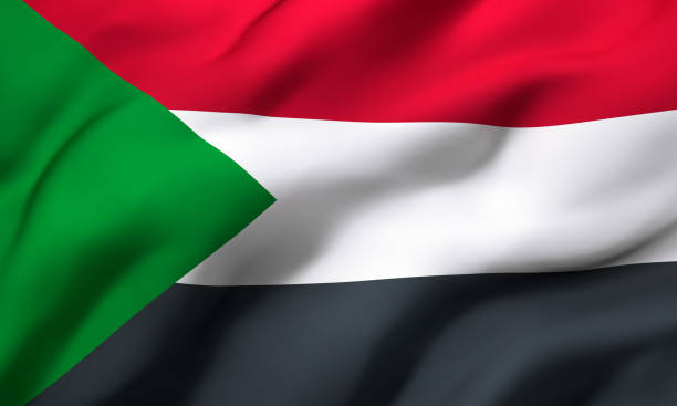 istock Flag of Sudan blowing in the wind 1218025269