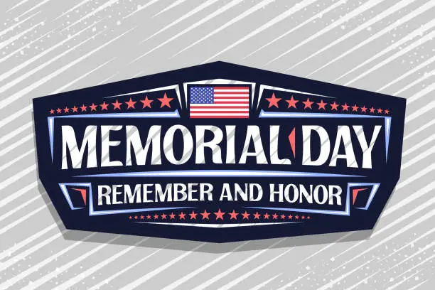 Vector illustration of Vector sign for Memorial Day