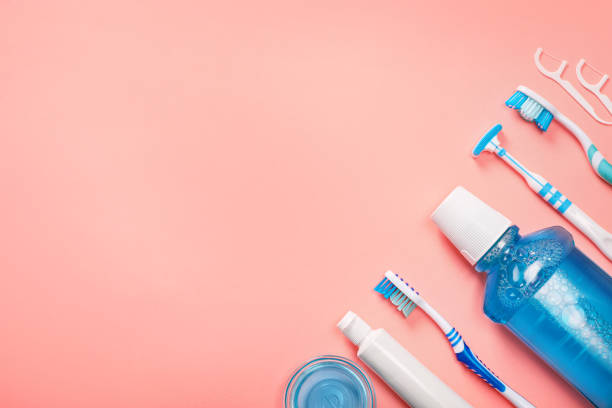 istock Various dental care products 1218029447