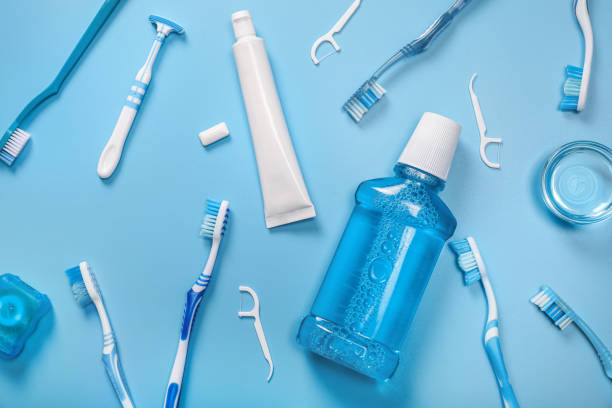 istock Various dental care products 1218029671