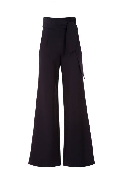 istock Black women's vintage pants isolated on white background 1218031195