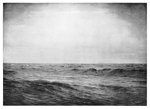 Open Sea  - Scanned 1894 Engraving