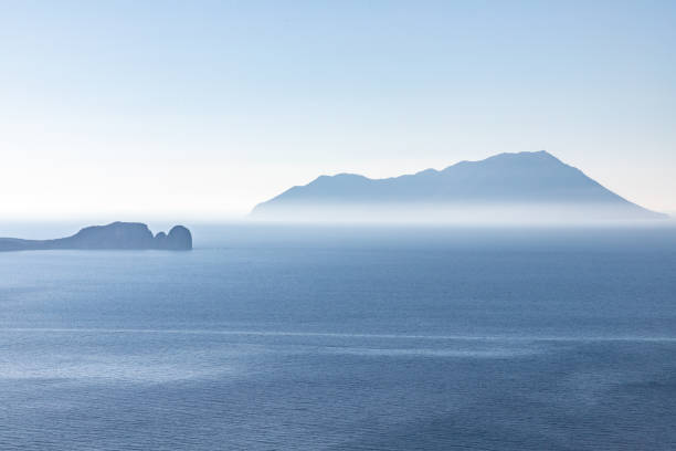 istock Fog in Islands in Milos bay 1218032844