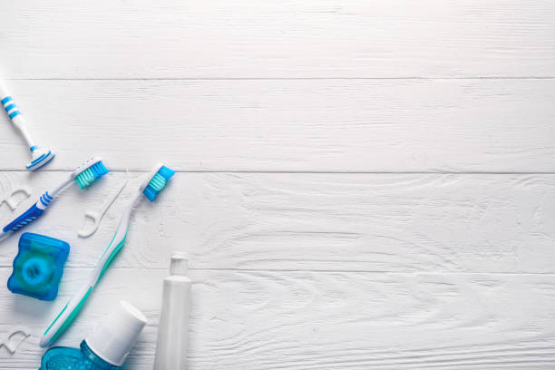 istock Various dental care products 1218032870