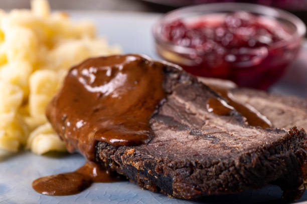 istock closeup of a german sauerbraten with dumplings 1218033027