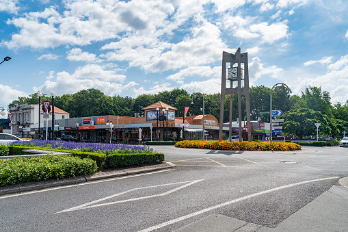 Farnham, UK - July 11, 2022: High Street in Farnham, Surrey, UK