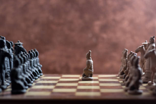 istock chess game, first move of the pawn 1218045800