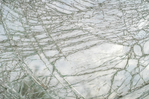 istock The texture of broken glass. Broken car windshield. Crash concept 1218047048