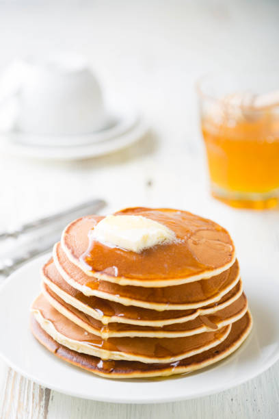 istock Pancakes with Butter and Honey 1218047659