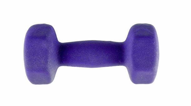 istock purple dumbbells on isolated white background 1218048664