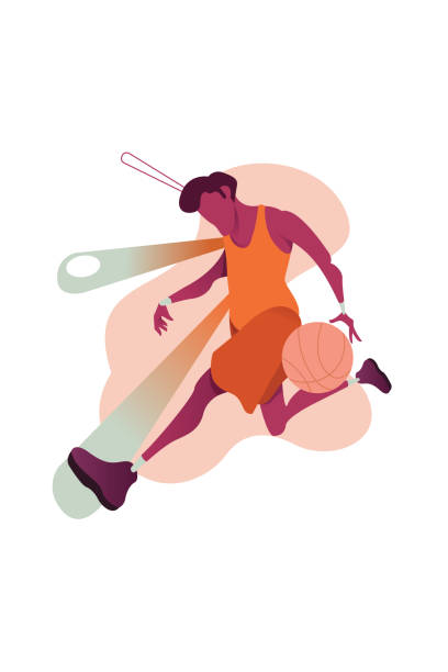 istock vector illustration basketball player, people playing basketball. 1218050099