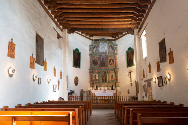 istock Altar inside San Miguel Chapel in historic Santa Fe 1218051059