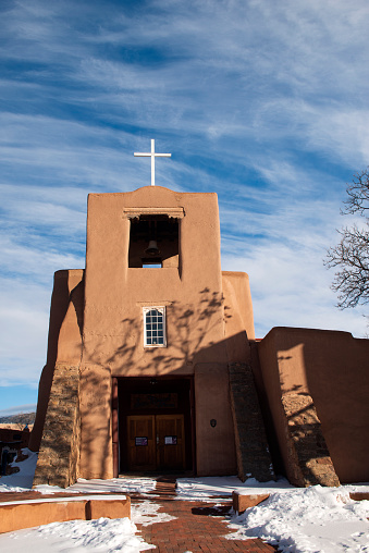 San Miguel Chapel in historic Santa Fe, New Mexico, USA
