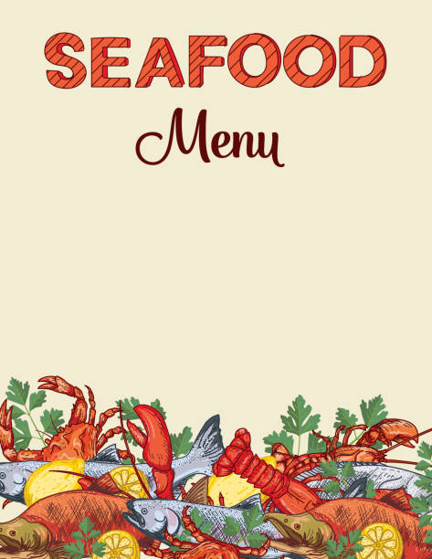 морепродукты границы - mussells stock illustrations
