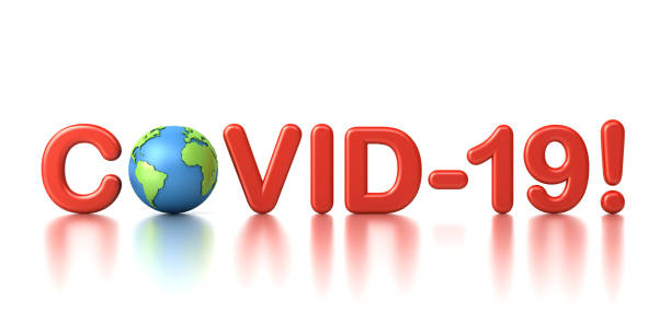 istock Covid-19 or coronavirus warning text with globe isolated on white background 1218055240