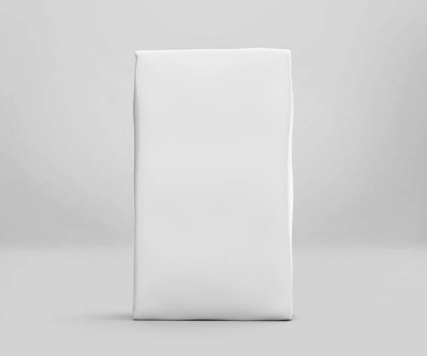 istock White Coffee Paper Bag Mockup, Blank Beans Container 3D Rendering isolated on light gray background 1218056172