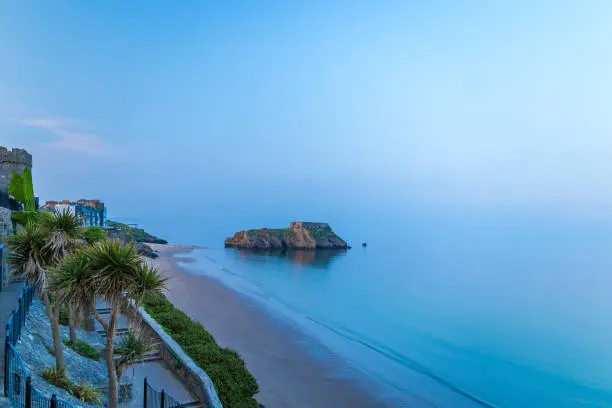 Photo of Tenby fort at sunset, Wales