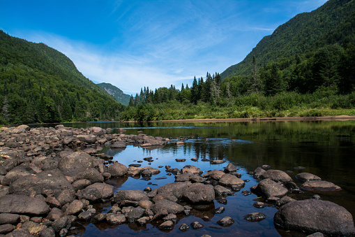 A beautiful river runs through Jacques Cartier National Park, just outside of Quebec City