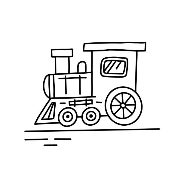 Illustration Of Doodle Train Stock Illustration - Download Image Now -  Locomotive, Drawing - Art Product, Train - Vehicle - iStock