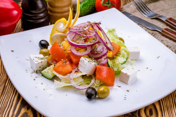 istock Greek salad with feta 1218060752
