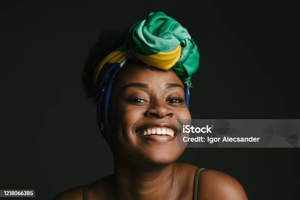 Smiling And Relaxed Woman Stock Photo - Download Image Now - One Woman Only, African Ethnicity, African-American Ethnicity