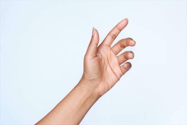 geste de main de femme atteignant vers le haut - hand sign human arm human hand holding photos et images de collection