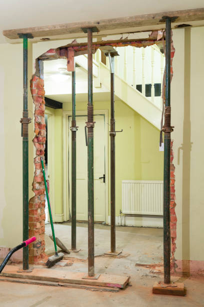 istock Removing a wall, building work in a UK home 1218067725